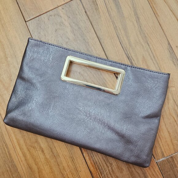 Imoshion Pewter Clutch Crossbody Purse - Picture 1 of 6
